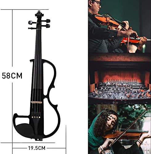 Mirio W282101YTA20957-BLK Electric Violin 4/4 Full Size,Mirio Black Silent Electric Violins thumb #6