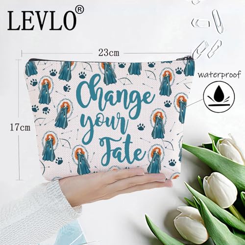 LEVLO Merida Brave Cosmetic Make Up Bag Merida Fans Gift Chase Your Fate Merida Makeup Zipper Pouch Bag for Women Girls Chase Your Full Bag - Image 2