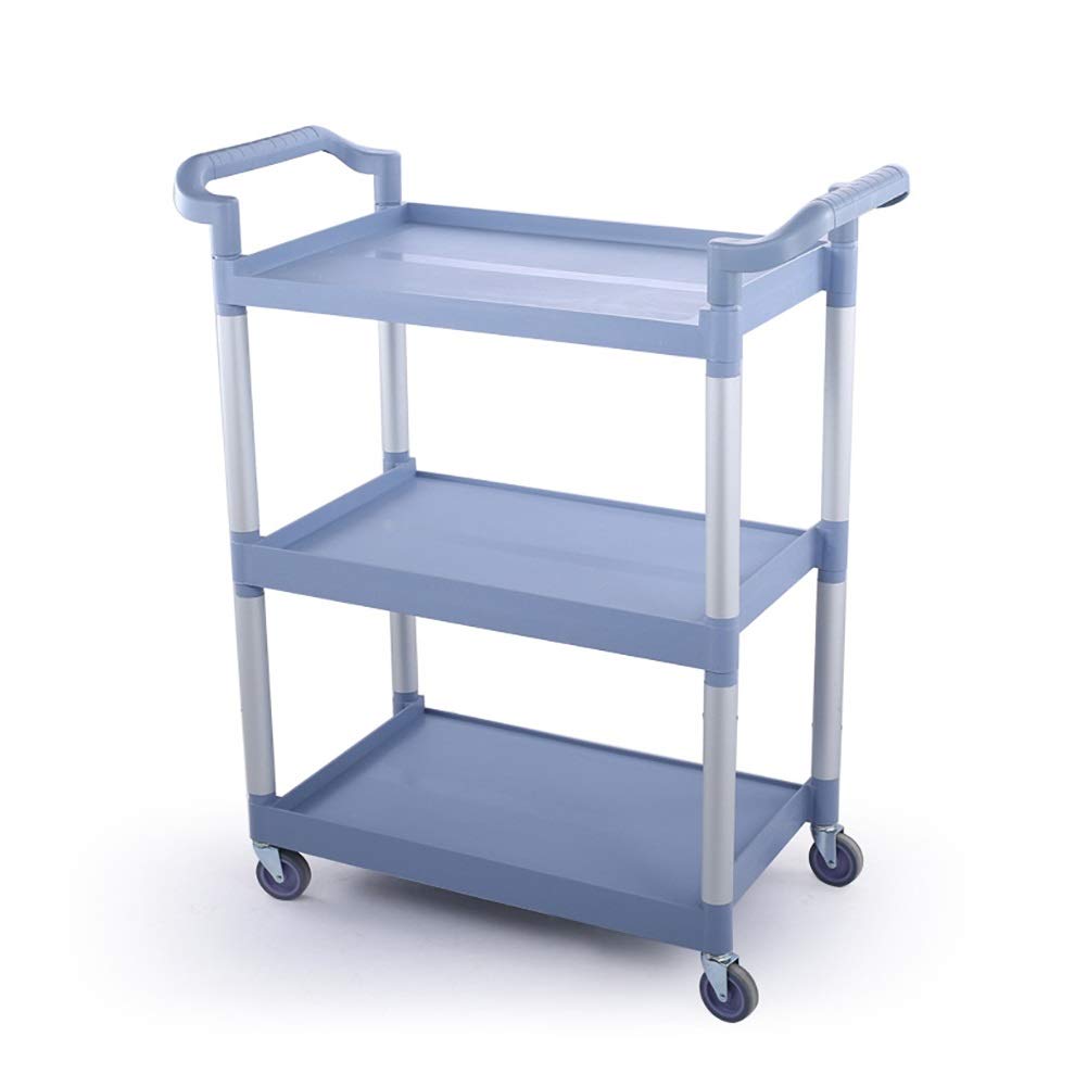 asdchZen Multifunctional Utility Cart Service Storage Trolley Beauty Utility Cart Small Catering Cart With Wheels, Home Kitchen Cart Serving Trolley, 3 Tier Detachable
