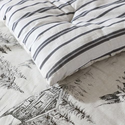 Image of Eddie Bauer - Twin Duvet Cover Set, Super Soft Bedding with Matching Sham(s), Bedding Set, Oeko-Tex Certified (Rocky Mountain Cabin Grey, Twin)