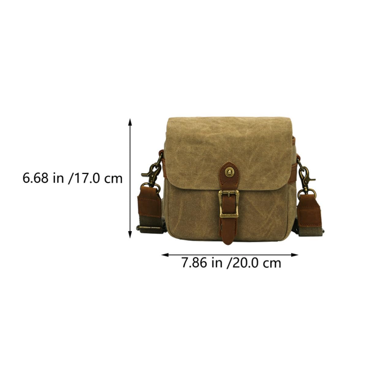 Hemobllo Bolsa Portátil para Cámara de Lona Khaki, Ligera y Compacta, Adecuado para Transportar Cámaras Mirrorless en Viajes y Fotografía Diaria