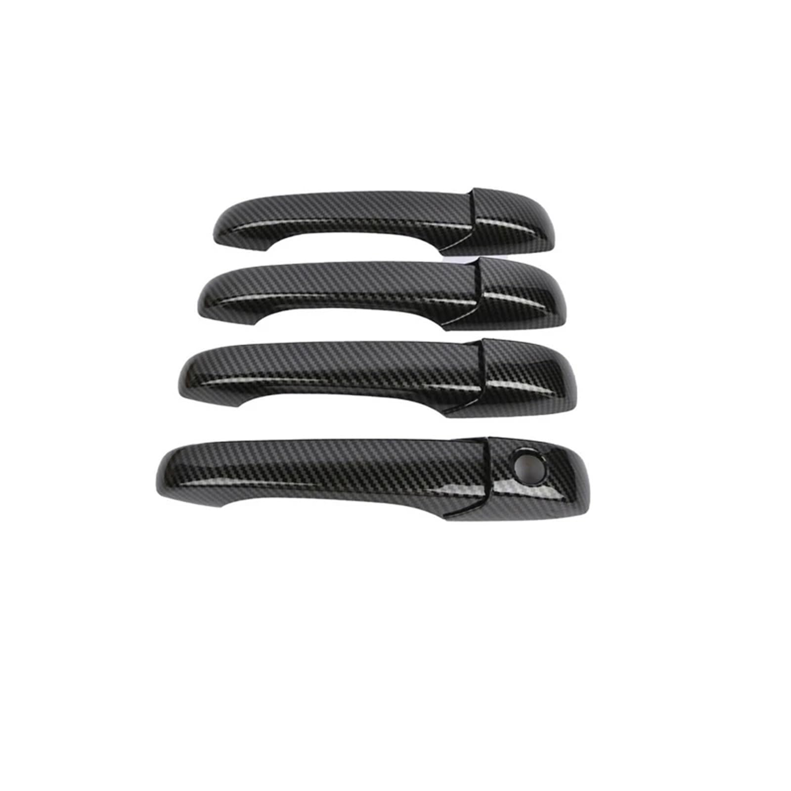 Btedsxc Carbon Fiber Auto Handle Cap Compatible With Jeep For Patriot For Liberty For Russi 2007-2017 Chromium Styling Exterior Part Accessories Car Door Handle Cover Trim Set