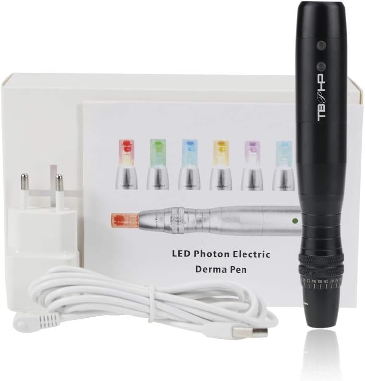 TBPHP 7 LED Light Microneedling Derma Pen, Wireless, 0.1-2.0mm