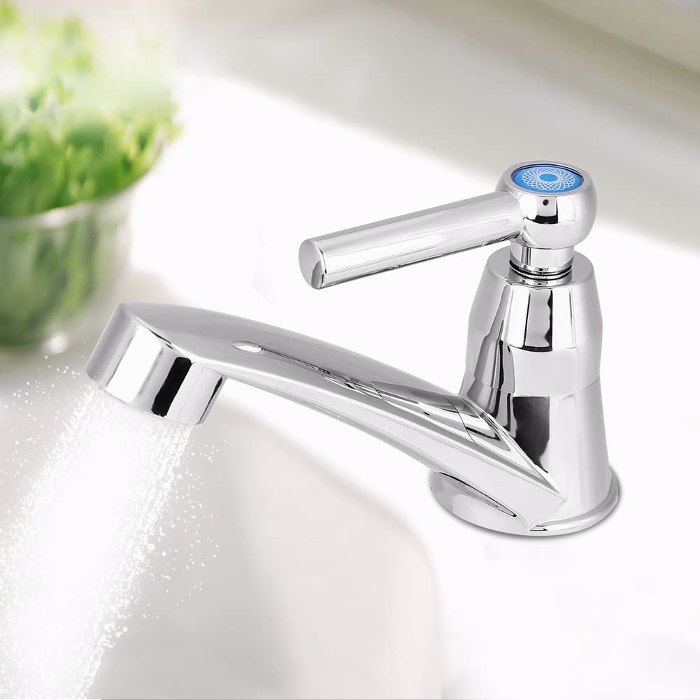 Pssopp Single Cold Faucet Water Changer Faucet ABS Plastic Single Handle Basin Water Tap for Bathroom Rest Room