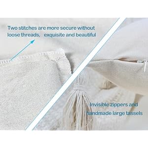 Extra Large Pillow Covers 26x26Cotton and Burlap Euro Sham Pillow Covers Decorative Pillow Case for Couch Bed Sofa Farmhouse OfficeRustic RetroSet of 2 Khaki