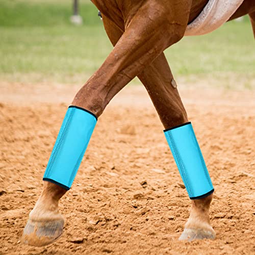 Image of Jexine Set of 8 Mesh Fly Boots for Horse Loose Fitting Non Slip Breathable Horse Fly Leggings Protective Reduces Stress Leg Fatigue Wraps for Preventing Flies Mosquitoes Bite