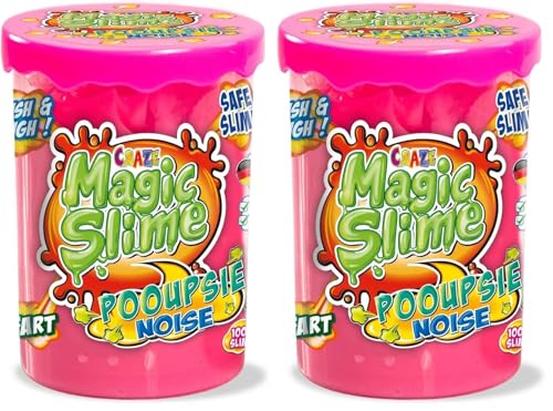 CRAZE Magic Slime POOPSIE Noise Kit Slime Enfant Bruits de Pets Pate a prout 100 g Pate Slime sans résidu Facile à Nettoyer (Lot de 2)