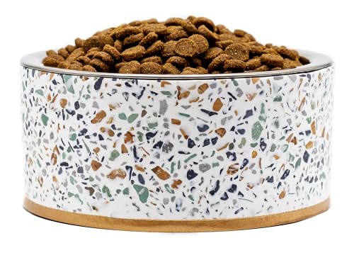 Pet Junkie Terrazzo Single Elevated Pet Bowl Stand