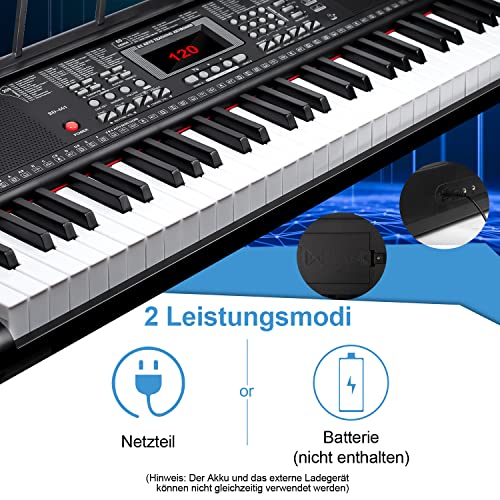 Clavier de Piano 61, Clavier de Piano Portable Avec Pupitre, Microphone, Clavier électronique de Piano Numérique de Musique d’alimentation Pour Enfants/Adulte - Les Beatles, Paul McCartney, John Lennon, RIngo Starr, George Harrison Clavier de Piano 61, Clavier de Piano Portable Avec Pupitre, Microphone, Clavier électronique de Piano Numérique de Musique d'alimentation Pour Enfants/Adulte – Image 5