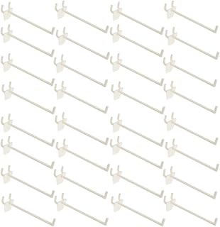 Angoily 50pcs Peg Board Hook Plastic Display Stands Pegboard Hangers Pegboard Holder Heavy Duty Hooks Peg Board Holders Peg Pegboard Hanger for Garage Tool Rack Shelf White Abs