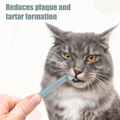 Image of NQEUEPN 4pcs Toothbrushes for Pets, Dual Sided Cats & Dogs Toothbrushes with 4 Toothbrush Protection Tube Soft Kitten Teeth Cleaning Brush, Reduces Bad Breath & Keeps Dental Healthy, Sky Blue, Green