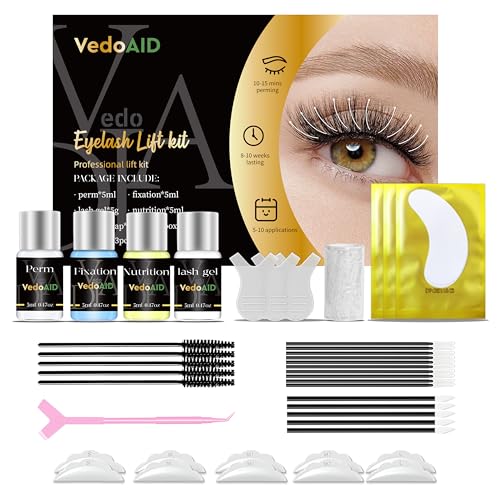 2026 VedoAID EyeLash Lift Kit Eyelash Extension Kit Eyelash Perm Kit, Eyelash Lifting &amp; Eyelash Curling kit Includes Eye Shields, Pads and tools