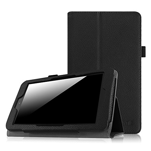 Fintie Folio Case for Amazon Fire (Previous Generation - 5th) 2015 release - Slim Fit Premium Vegan Leather Standing Protective Cover, Black