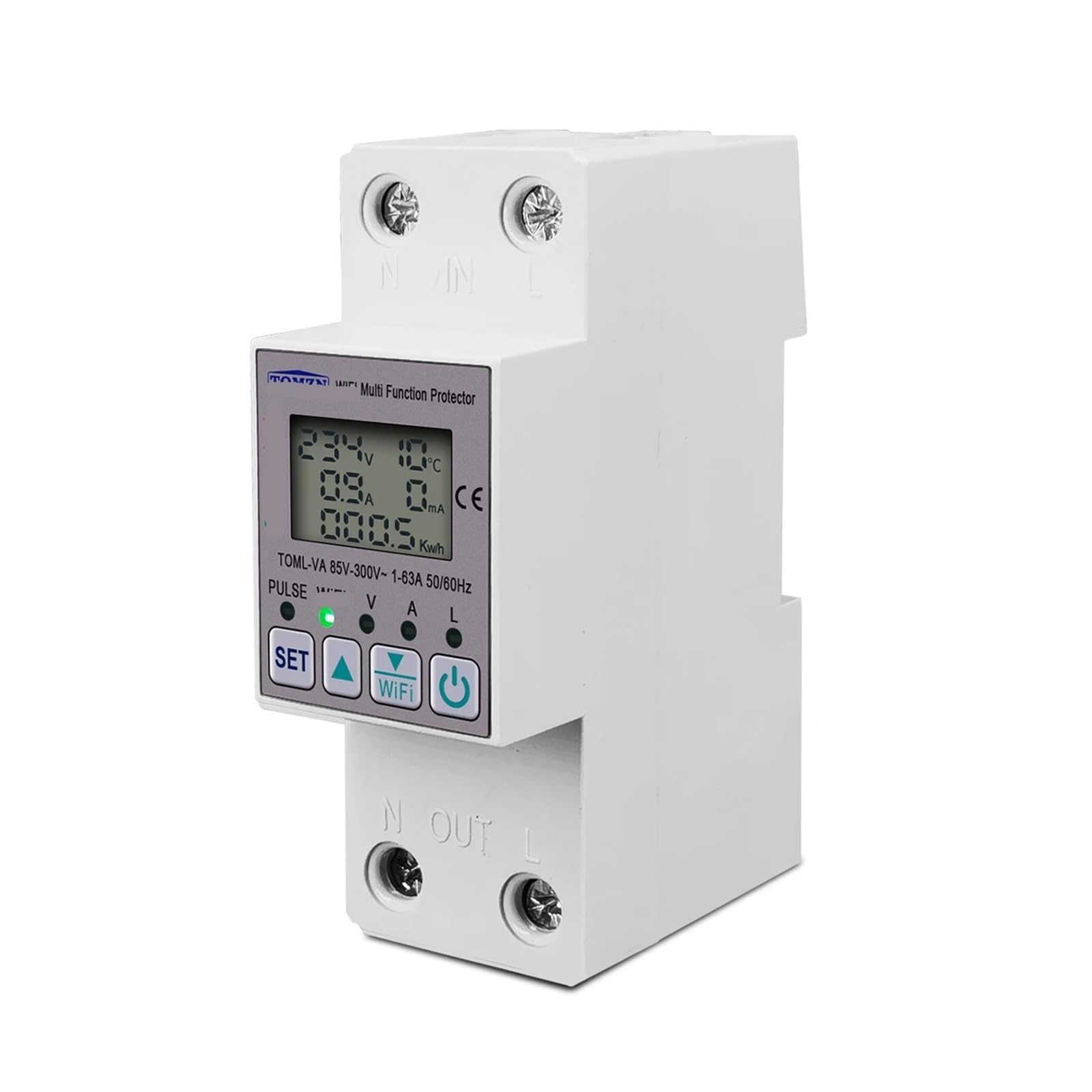 JNVFTCUX 63A 110V 220V Energy Meter KWh Metering Switch Timer with Voltage Current and Leakage Protection