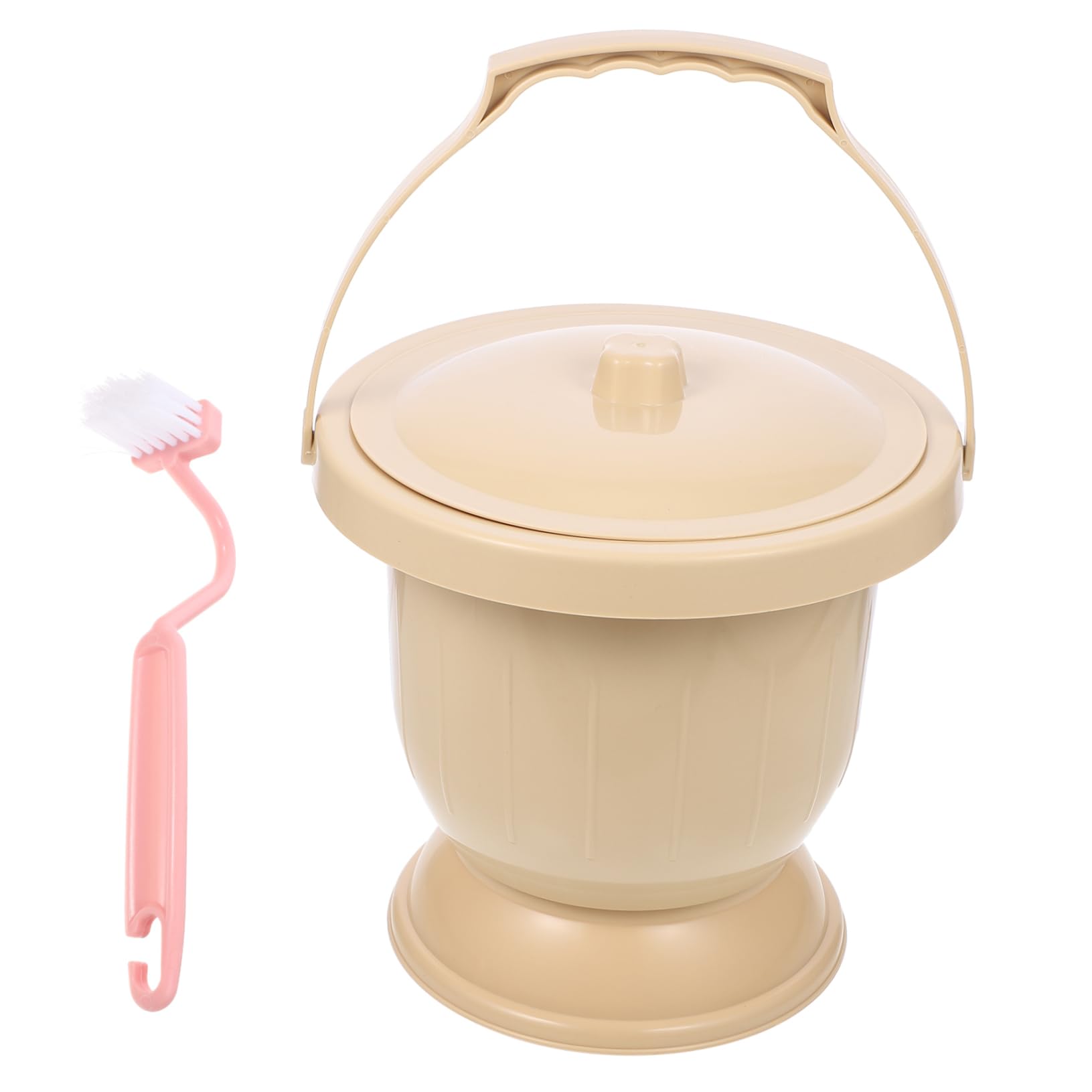 BCOATH Urine Cups Portable Urinal for Women Adult Potty Spill Proof Bedpan Spittoon Lid Easy to Carry Random Color