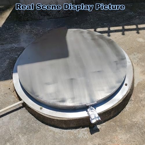 Bâche d'inspection ronde avec serrure et couvercle robuste extérieur - 7