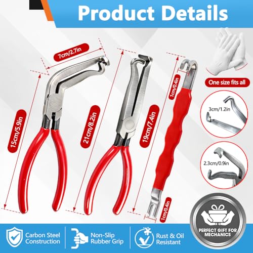 Upgrade 3PCS Automotive Electrical Disconnect Pliers Kit - image 8