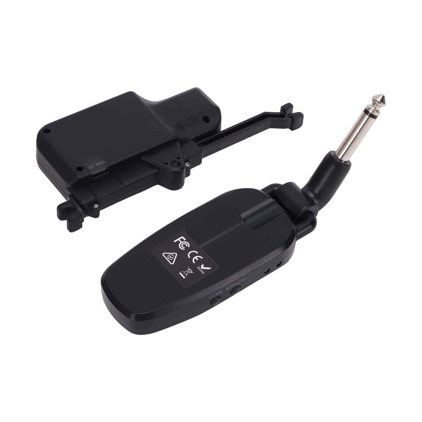 Aoresac Tonabnehmer für Akustikgitarre, Folk-Gitarre, Kabelloses Mikrofon, Akustikgitarre, Kabelloser Tonabnehmer, Kabelloses System, UHF, 50 M, 10 Kanäle, ohne BO