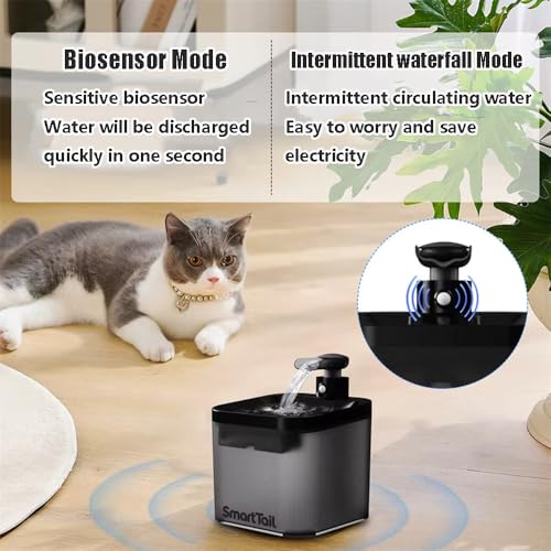 Fuente de agua inalámbrica para gatos 2.2 l verde miniatura 3