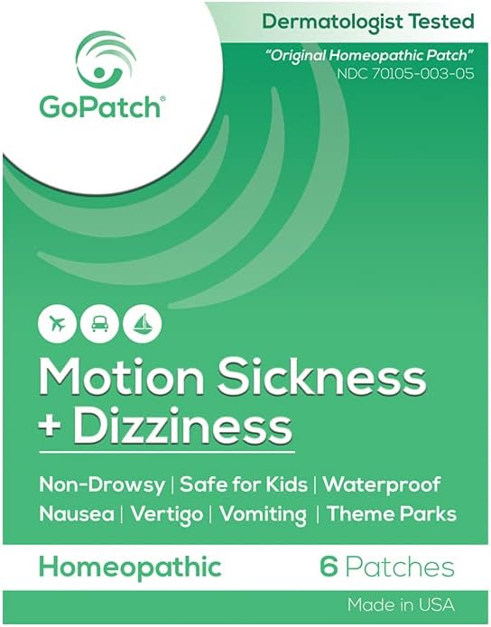 GoPatch Motion Sickness + Dizziness Support Homeopathic