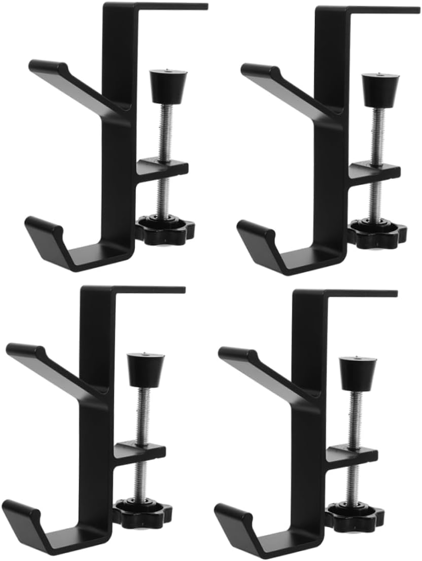 Cabilock 4pcs Adjustable Mantle Garland Hangers No Drill Stocking Hooks Heavy Duty Fireplaces Stocking Holder for Christmas Home Decor