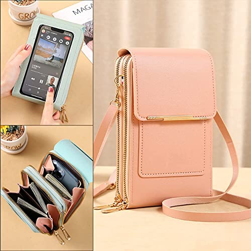 Anti-theft Leather Bag,RFID Blocking Mini PU Leather Crossbody Bags,Touch Screen Small Crossbody Cell Phone Purse2