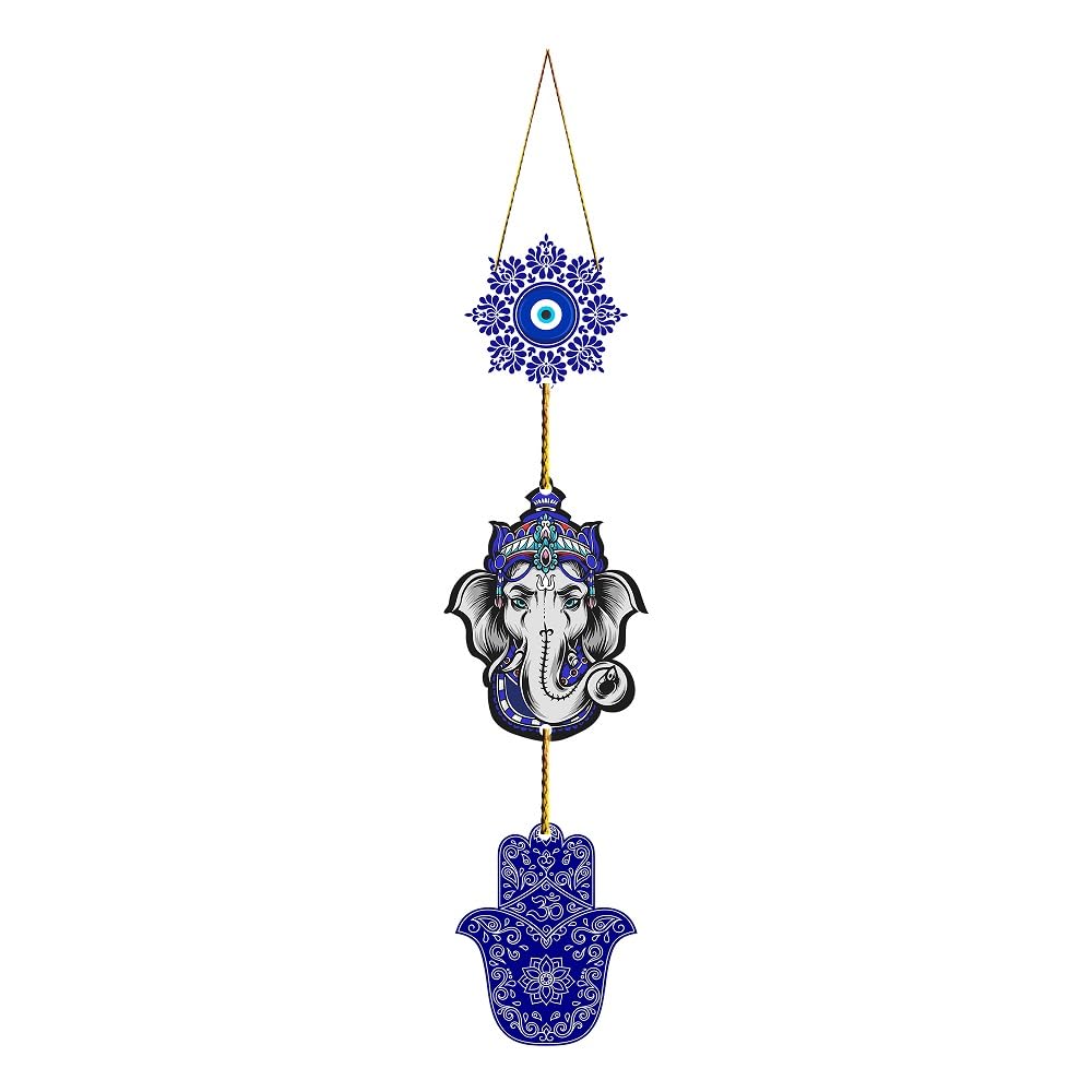 Positive Vibe Lifestyle Evil Eye Wall Art Print for Home Decoration Ganesha Wall Hanging for Home Decoration Wall Decoration for Living Room Door Hanging Decorative Items (Multicolor 5005) (B0DCFWTQPC) Amazon Price History, Amazon Price Tracker