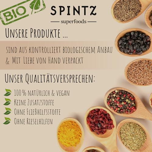 Foto von SPINTZ 320 Stk. Bio Ashwagandha Kapseln Withanolid Gehalt von ≈ 3,5% - hochdosierte Ashwaganda Tabletten - 600mg Ashwagandhapulver je Kapsel - indischer Ginseng, Schafbeere | plastikfrei verpackt
