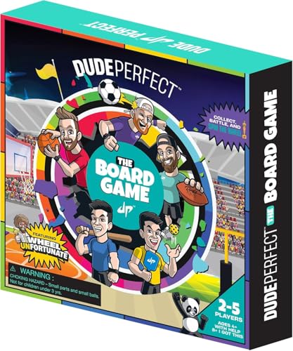 Dude Perfect Board Game, 2-5 Player Challenging and Competitive Family Board Games, Ideal Sports...