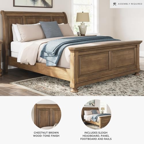 Image of Signature Design by Ashley Wood California King Sleigh Bed with Headboard