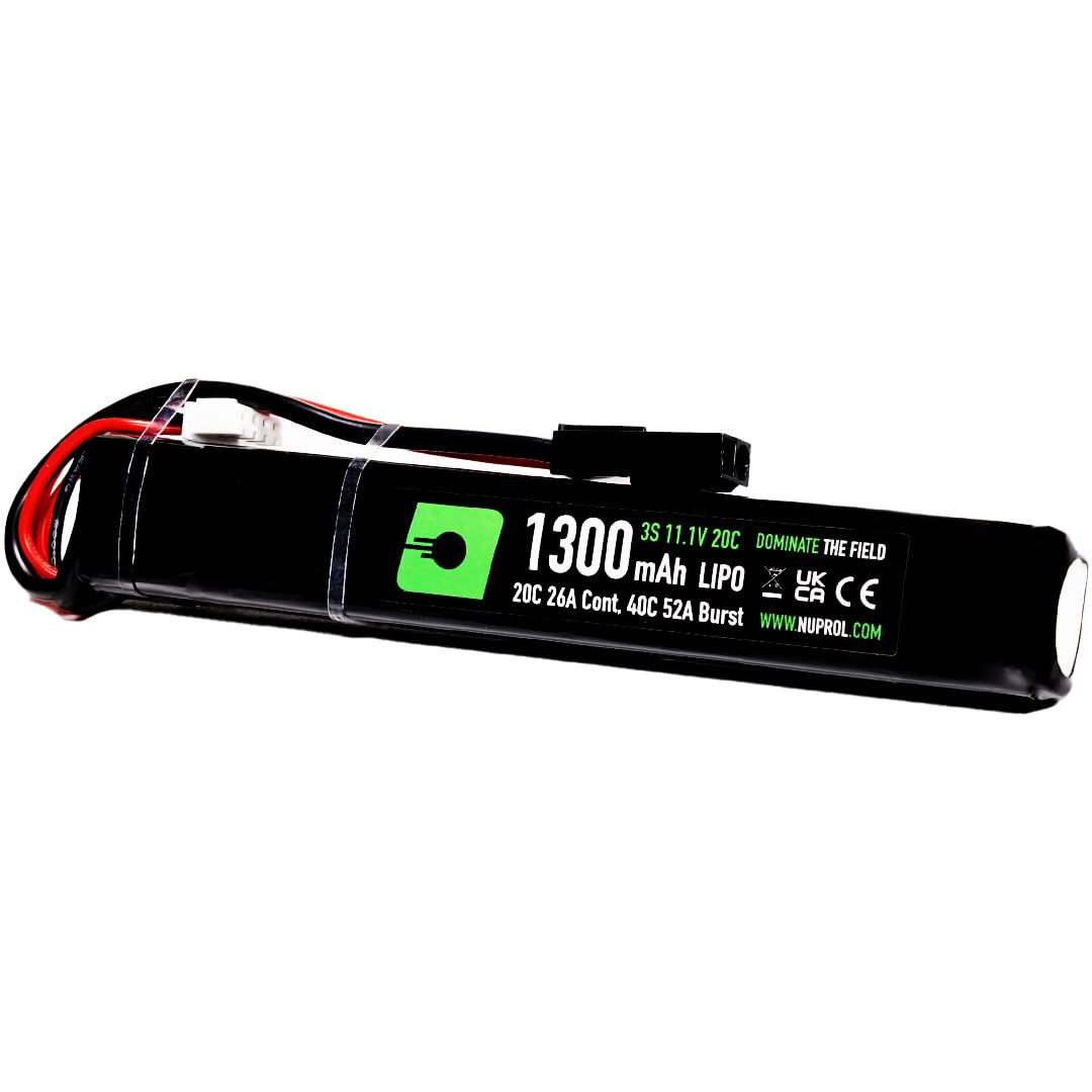 NUPROL Power - 11.1v LiPo 1300mAh 3S Mini Tamiya [Rate 20C @ 26A] [Burst 40C @ 52A] - Stick