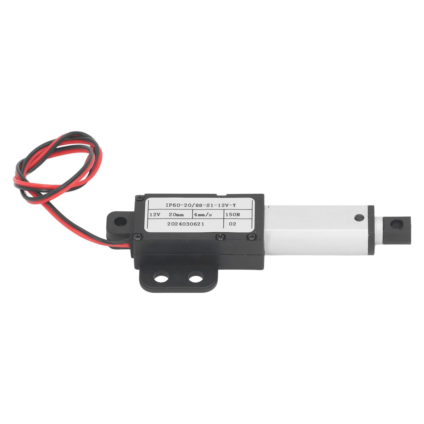 Attuatore lineare elettrico 12V 150N 20mm IPX4 Mini con alluminio e ABS per automazione domestica e banco di lavoro di sollevamento