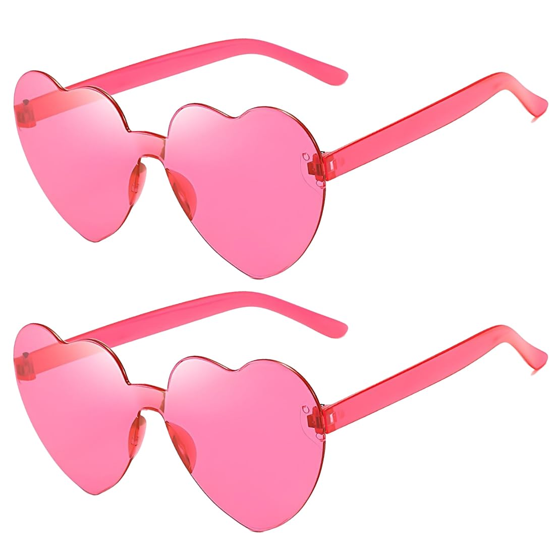 2 piezas Gafas de Fiesta Divertidas en Forma de Corazón, Gafas de Carnaval, de Sol de Caramelo, Gafas de Disfraz para Fiesta de Cumpleaños, Gafas Graciosas y Funny Glasses para Adultos y Niños