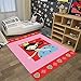Tappeti soggiorno, tappeti camera da letto, Donna inseguitore carina rossa tappeti camera da letto moderna, tappeti peluche per camerette，160x230(63X90inch)