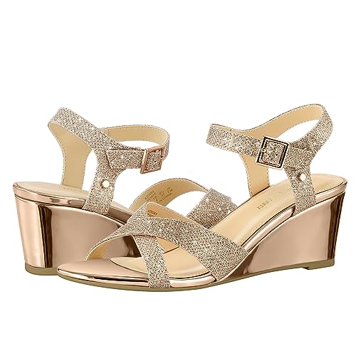 PIZZ ANNU Women's Wendy Low Wedge Sandals Ankle Strap Espadrille Open Toe Casual Summer Women Wedge Heels Shoes2