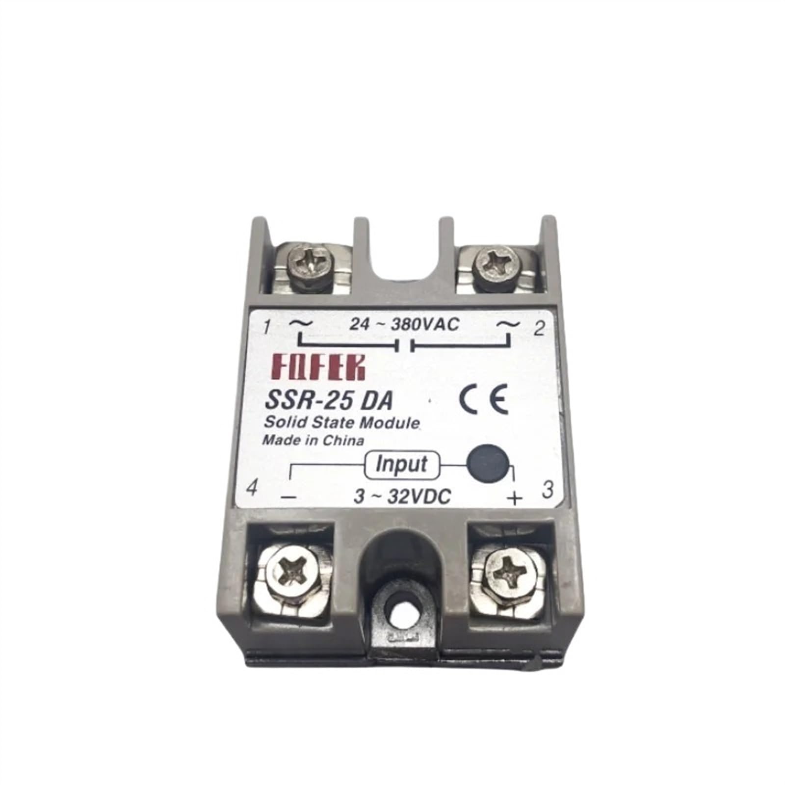 Modulo Relè A Stato Solido SSR-25DA 25A – Ingresso DC 3-32V / Uscita AC 24-380V