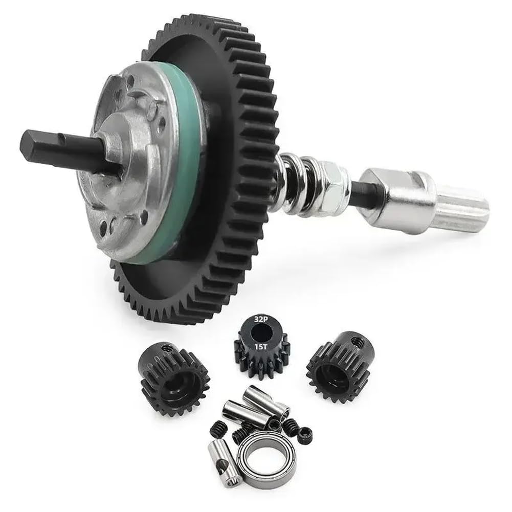 COMODO Steel Metal Gear Set 54T 15T 17T 19T avec décélération Shaft pour RC 1/10 4x4 Crawler Drivetrain Remplacement
