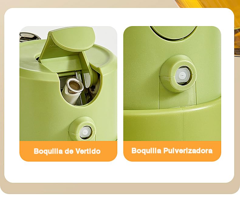Miniatura 3 de Pulverizador Aceite Spray 2 en 1, 500ml Aceitera Spray Vidrio Borosilicato – Dispensador Aceite Antigoteo para Freidora de Aire, Cocina, Barbacoa, Ensaladas
