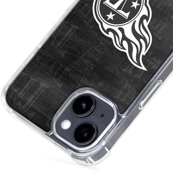 Skinit Phone Case Compatible with MagSafe iPhone 14 - Officially Licensed NFL Tennessee Titans Black & White Design