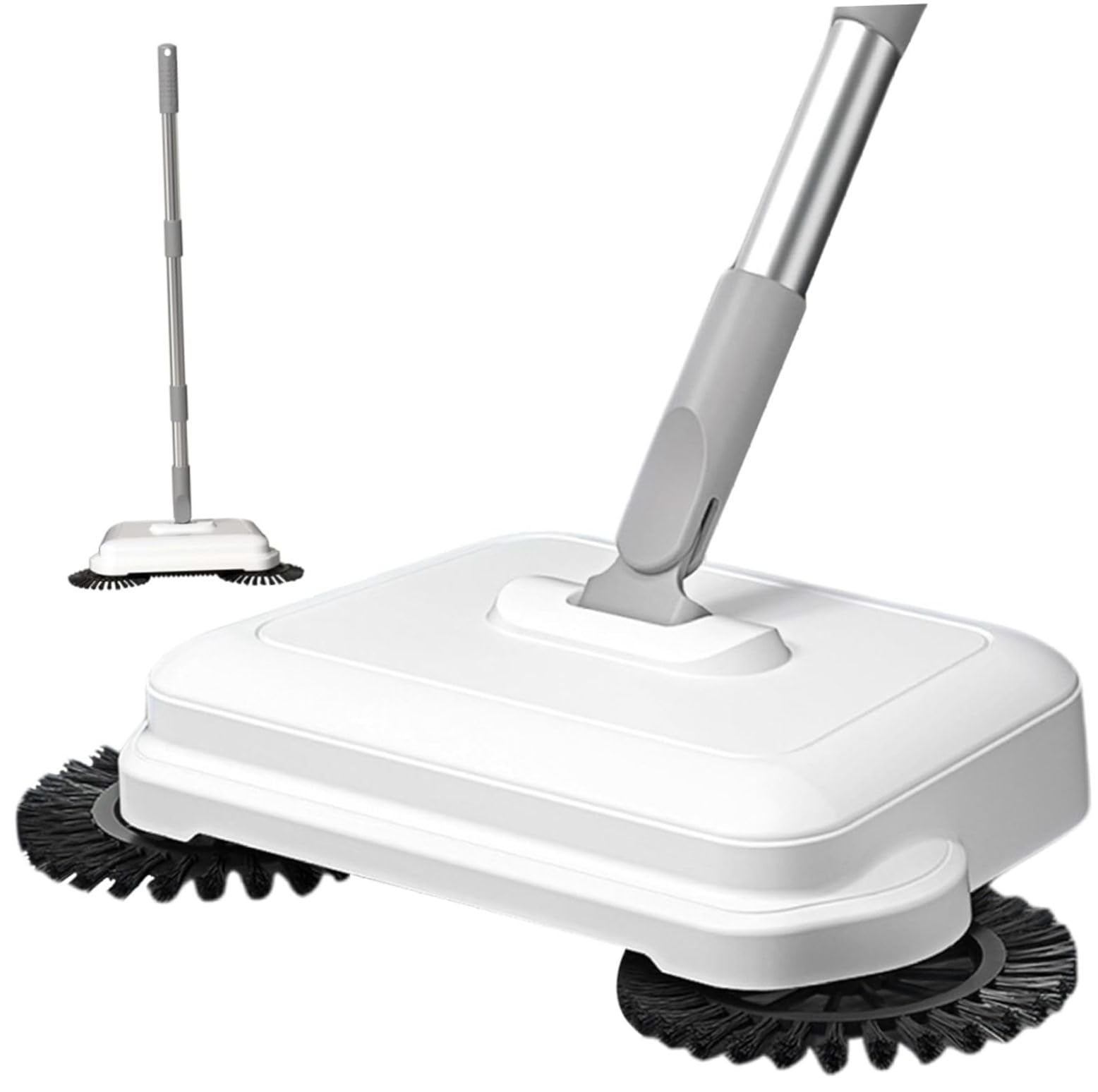 Muzrunq Floor Sweeper, 2-in-1 360° Rotating Hand Push Sweeper with Long Handle, High-Efficiency Manual Carpet & Hard Floor Cleaning Tool for Home &