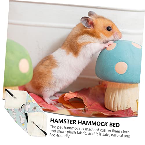 BELLIFFY Hamster Hängematte Doppelter Baumwollstoff mit Kette Warmes Schlafnest für Kleintiere im Käfig für Meerschweinchen Ratten Kaninchen Winterbett