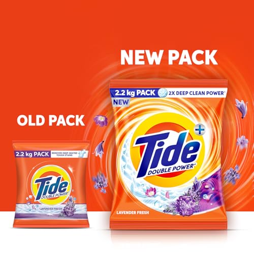 Image of Tide Plus Detergent Washing Powder - 2.2kg Pack | Lavender Fragrance | 2X Deep Clean Power | World's No. 1 Detergent Brand