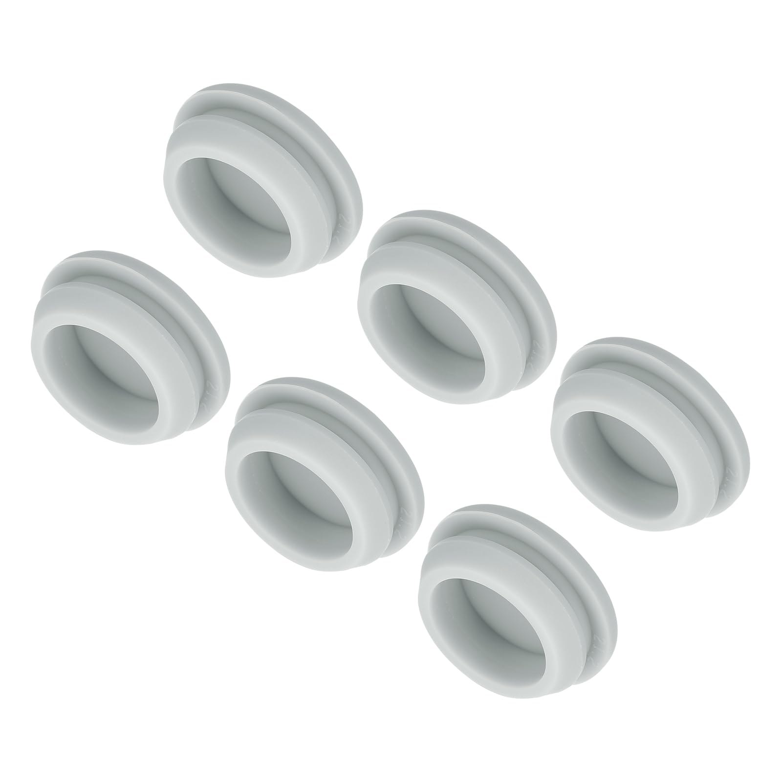 MECCANIXITY 6pcs Silicone Snap in Locking Hole Plugs,21mm/0.8 Inch Mounting Diameter Narrow Groove Width 2.5mm Panel Seal Cover Round for Kitchen Bulkheads Waterproof Sealing Plugs Grey