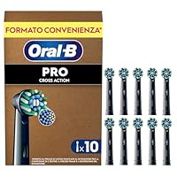 Oral-B Testine Di Ricambio Pro Cross Action Black per Spazzolino Elettrico PRO, Confezione da...