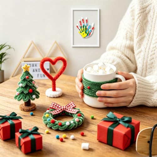 Image of Pipe Cleaners Bulk Craft,200PCS Multicolor Arts & Crafts Supplies Chenille Stems,School Supplies Kids Toys for Ages 8-1,Pipe Cleaner Flower Kit Crafts for Adults,Christmas Decorations /Home Decor Gift