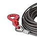 Mophorn Winch Cable 3/8Inchx 75Ft Replacement Wire Rope 4400LBS Fiber Core Self Locking Swivel Hook