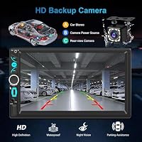 2 DIN 7 Zoll Auto Radio,Wired Apple CarPlay&Android Auto,Bluetooth Autoradio mit Bildschirm,Sprachsteuerung,Mirror Link,GPS Navigation,FM,AUX,Typ-C,mit Rückfahrkamera,Lenkradsteuerung,Touchscreen – Ansicht 4