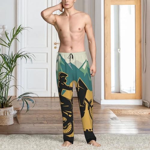 Thin Blue Line US American Flag Men's Pajama Pants Drawstring Pajama Bottoms Comfy Sleepwear Lounge Pant With Pockets3