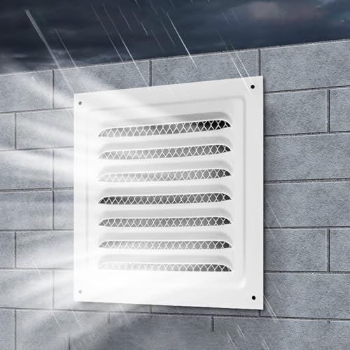 Griglia di ventilazione in acciaio inox, regolabile, per sistemi HVAC, montaggio a soffitto/parete, 250 x 250 mm, con schermo ct