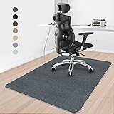 【Amazon 限定ブランド】チェアマット フロアマット 床保護マット HAODEMI 120×90cm 滑り止め pvcマット 厚み4mm 静音吸音 丸洗い可能カッ ト多機能 畳保護 オフィスホーム保護パッド 一年保証(ダークグレー)